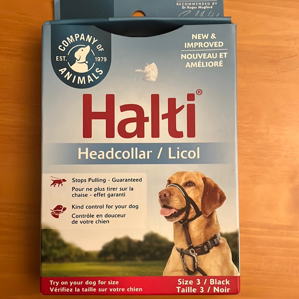 🩻NIB Halti Headcollar  No pull size 3 Black